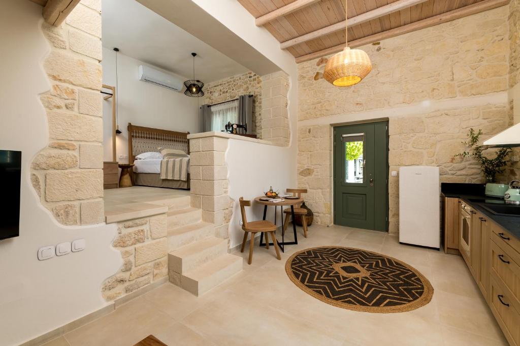 Kuchyň nebo kuchyňský kout v ubytování Amvikas suites-Sitia, by Comfortbnb
