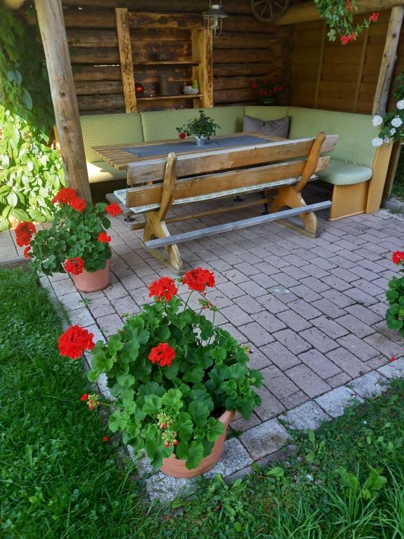 Zahrada ubytování Appartements Lederer