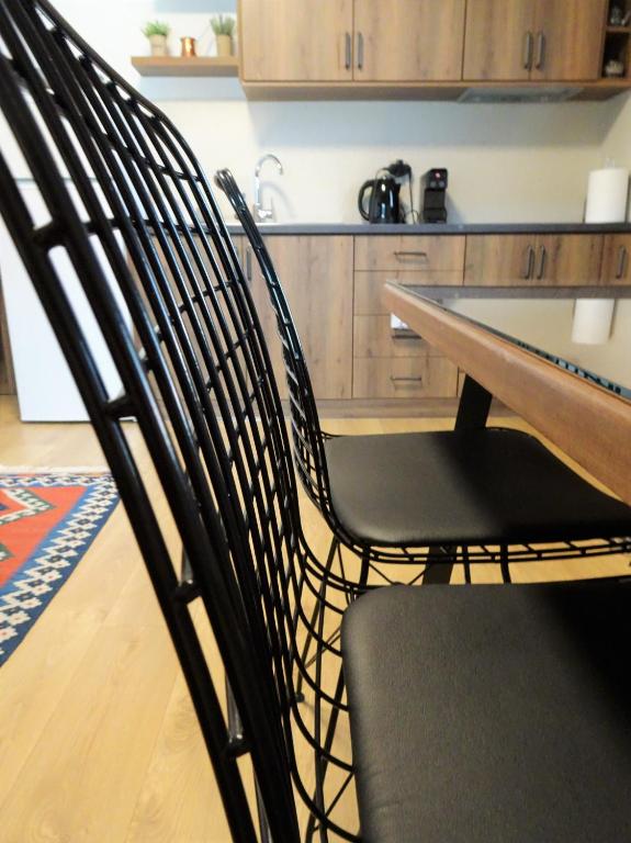 Kuchyň nebo kuchyňský kout v ubytování Κάλλος-Kallos Apartment