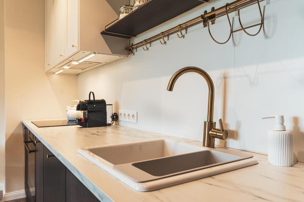 Kuchyň nebo kuchyňský kout v ubytování Pure Rental Apartments