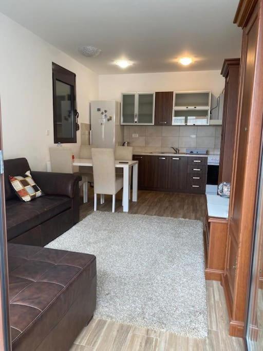 Kuchyň nebo kuchyňský kout v ubytování Apartment in Becici