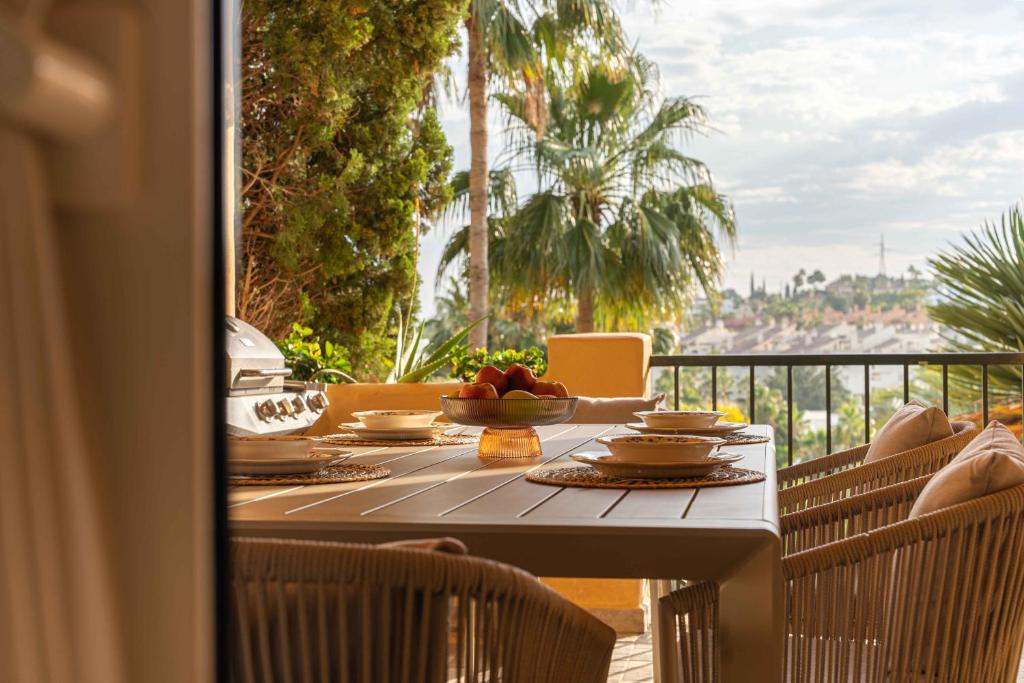 A balcony or terrace at Luxury Apartment Marbella