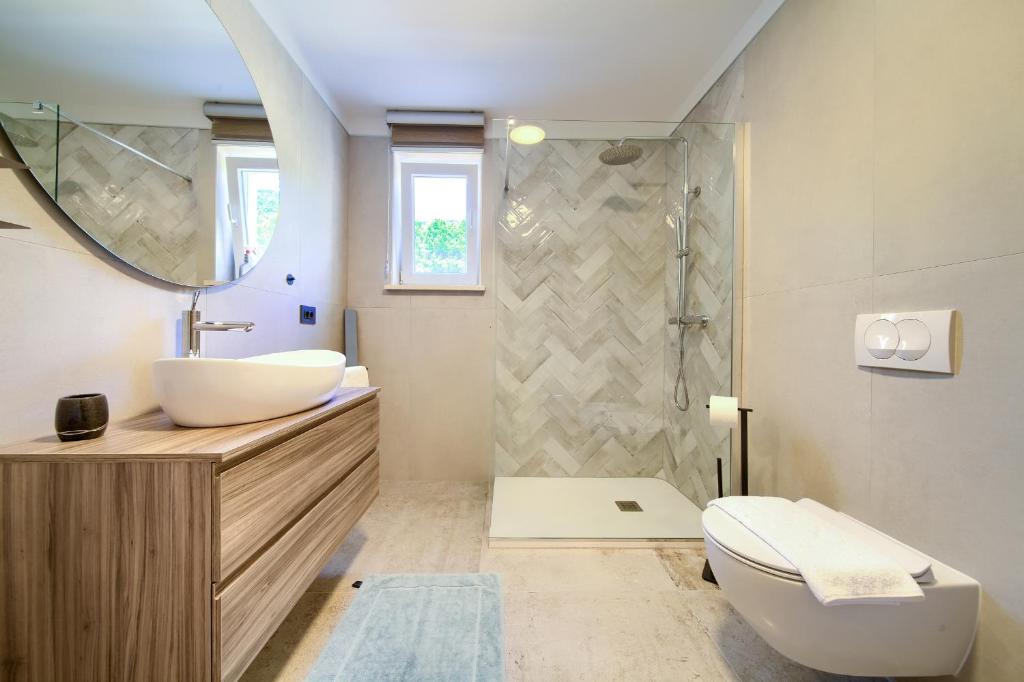 Koupelna v ubytování Rooms Salvia