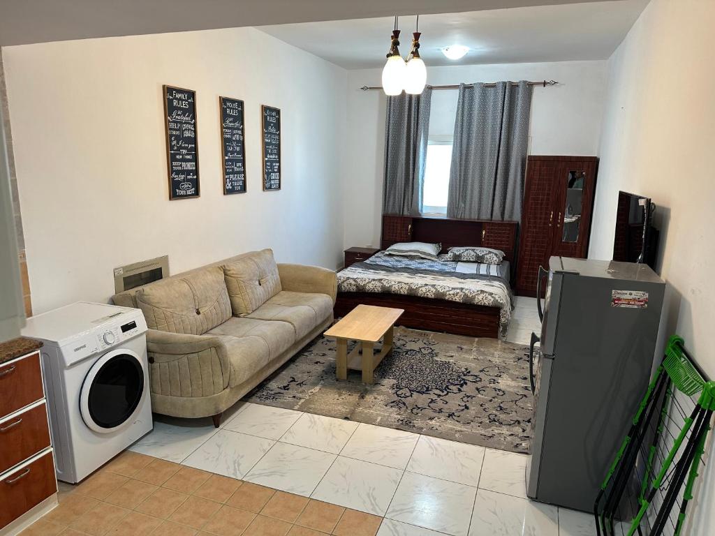 Istumisnurk majutusasutuses Apartment in Ajman,Studio flat