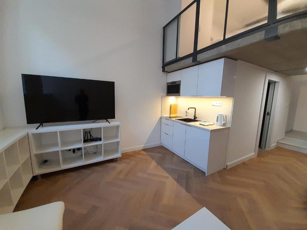 Kuchyň nebo kuchyňský kout v ubytování Entrez Apartments Baštová - City centre