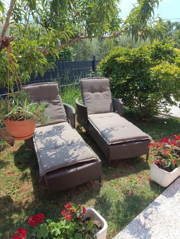 Vonkajšia záhrada v ubytovaní Apartment Dorina
