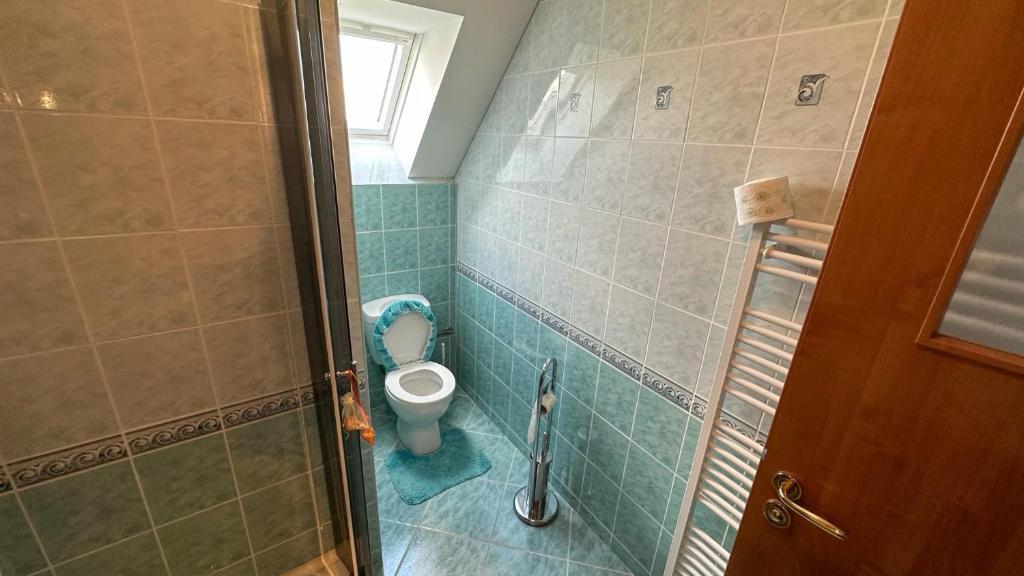 A bathroom at 2 room Apartment Nela, with a view of the mountains