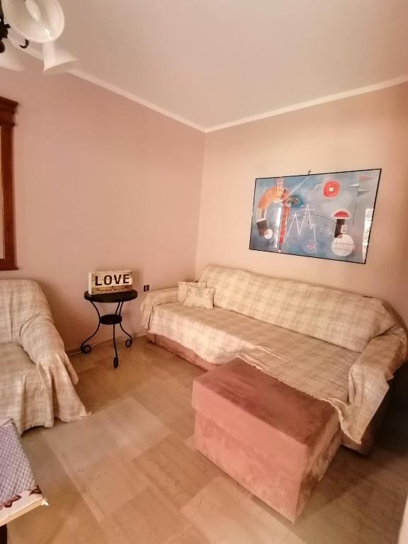 Posezení v ubytování flower garden apartment