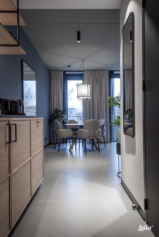 Kuchyň nebo kuchyňský kout v ubytování Hotel Katoen