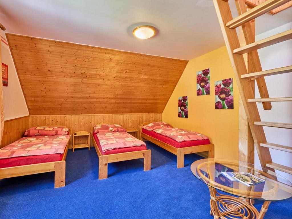 Postel nebo postele na pokoji v ubytování Chalet Krakonoš by Interhome