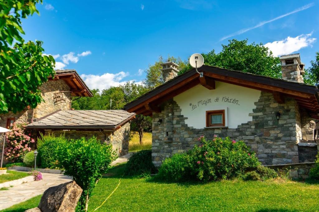 Zahrada ubytování La Majon de Fohten