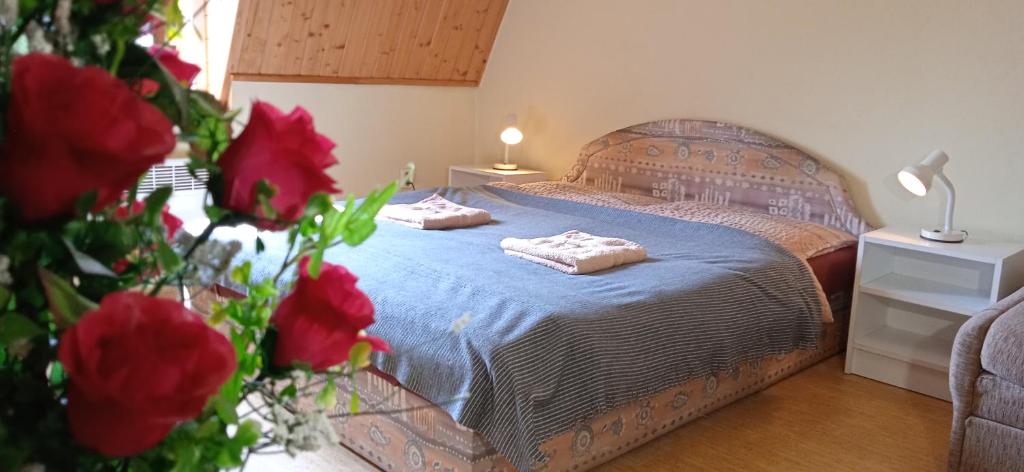 Postel nebo postele na pokoji v ubytování Apartmány Ledeč