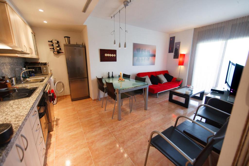 Kuchyň nebo kuchyňský kout v ubytování Salicornia apartament