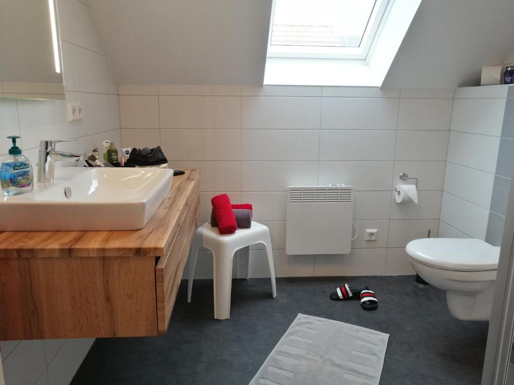 Koupelna v ubytování Ferienhaus Helene