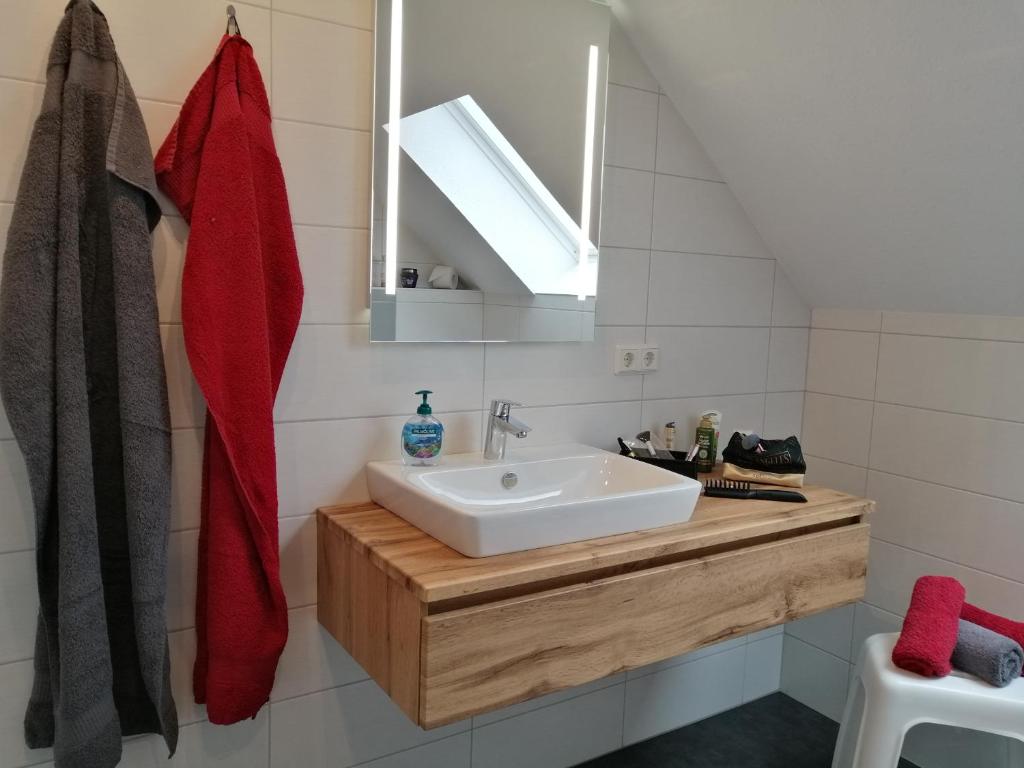 Koupelna v ubytování Ferienhaus Helene