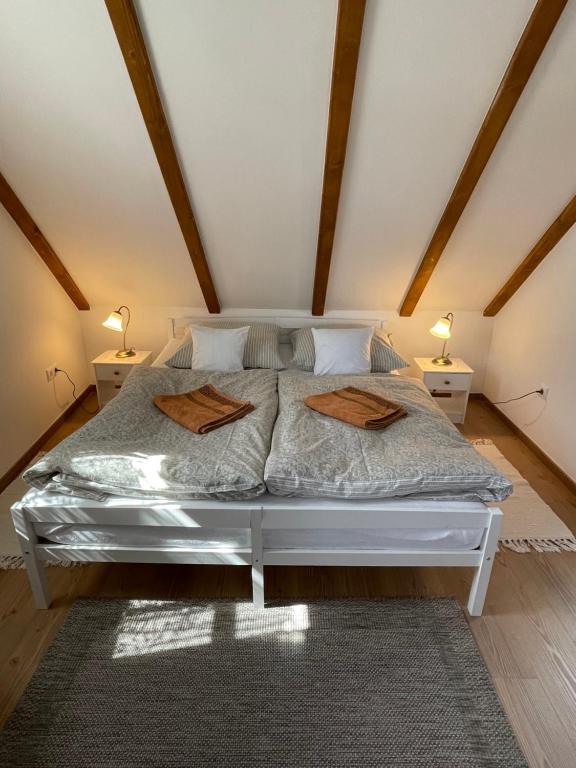 Letto o letti in una camera di Kis-Duna Vendégház