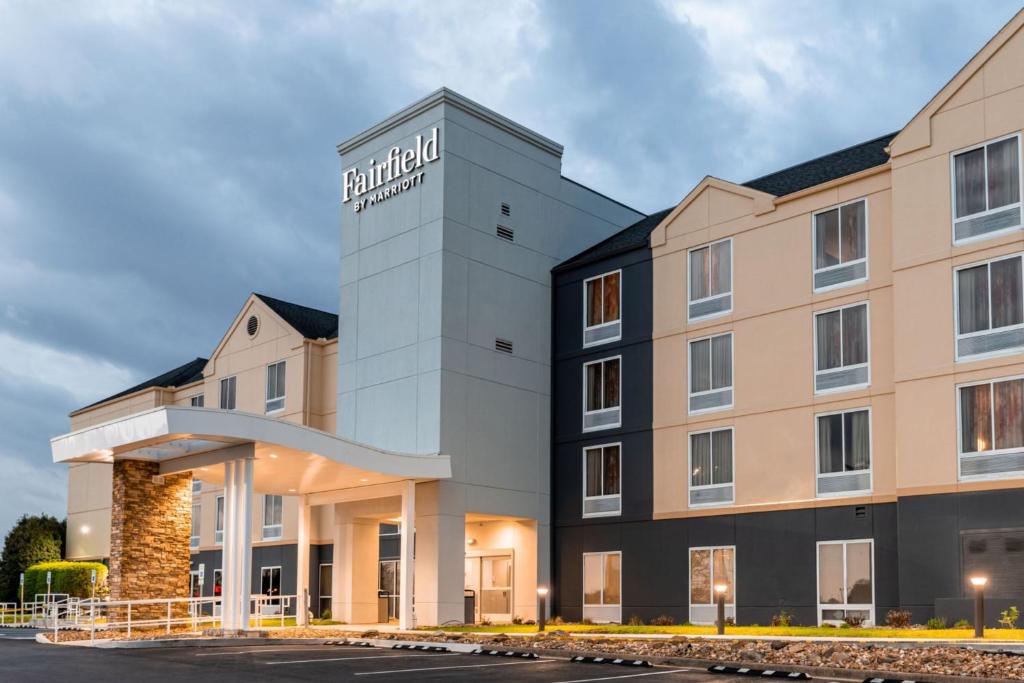 a rendering of the hotel front of the building at Fairfield Inn by Marriott Evansville West in Evansville