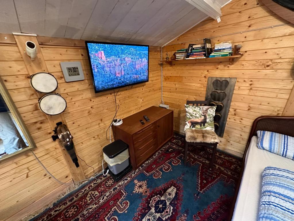 TV a/nebo společenská místnost v ubytování Oase im Moor