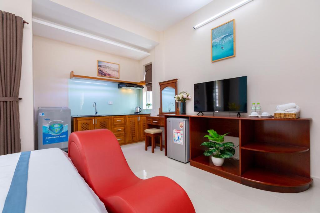 TV/trung tâm giải trí tại Queen Garden Hotel & Apartment