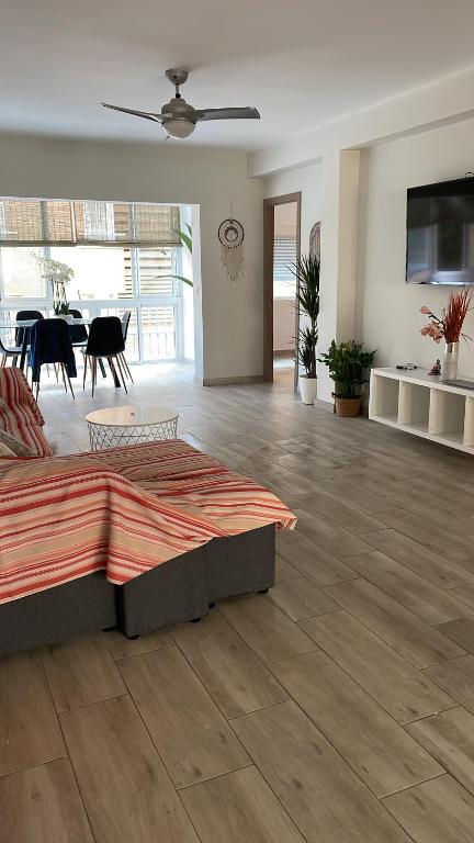 Televízia a/alebo spoločenská miestnosť v ubytovaní Vacaciones en malaga