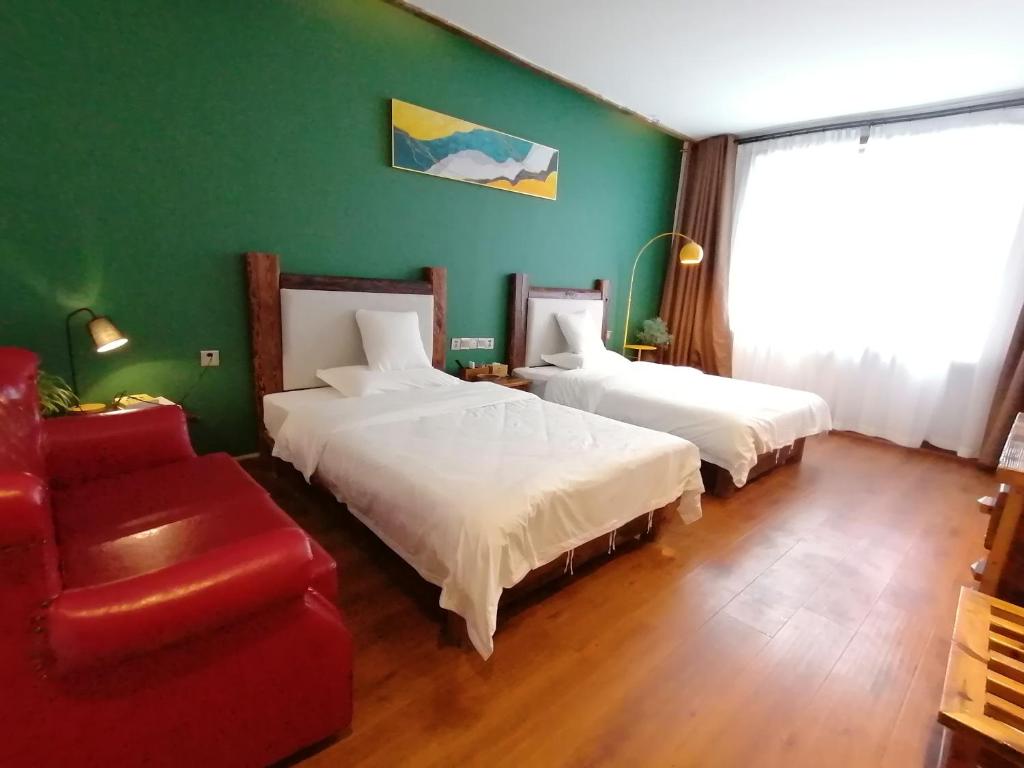 张家界天门山伴田居民宿 - Habitación Doble O Gemela Con Acceso A La Piscina