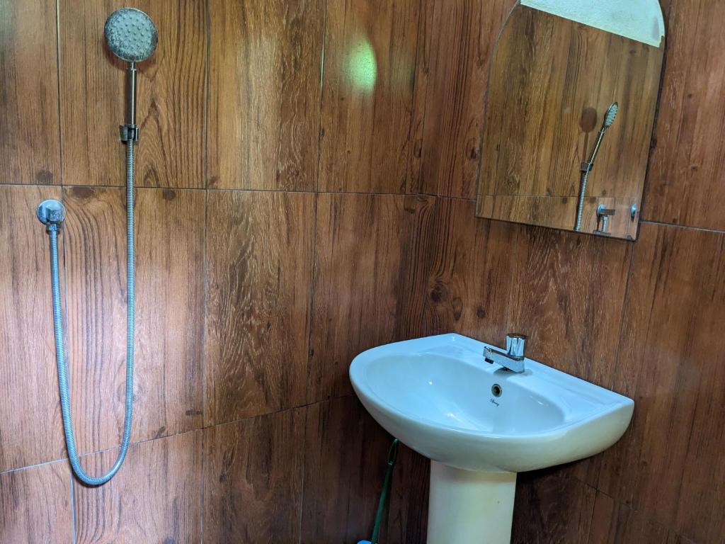 Koupelna v ubytování Afenta Motel- Mihintale