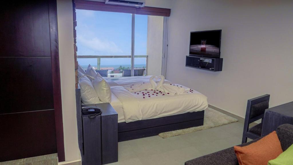 Postel nebo postele na pokoji v ubytování Hotel Sico