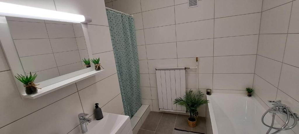 Koupelna v ubytování Babi Apartmanház