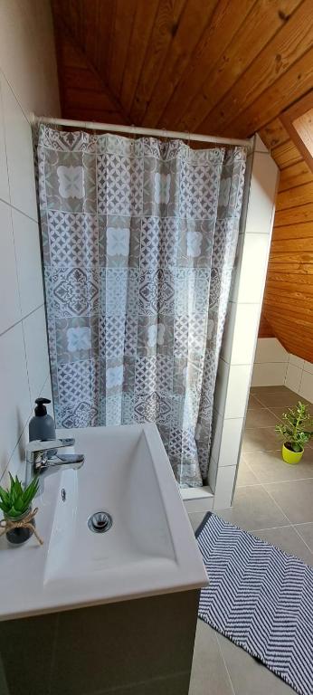Koupelna v ubytování Babi Apartmanház