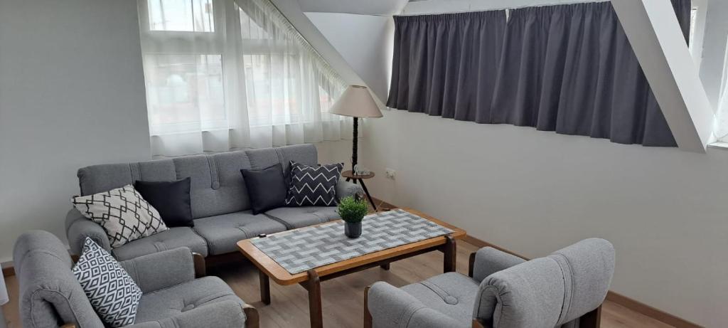 Posezení v ubytování Babi Apartmanház