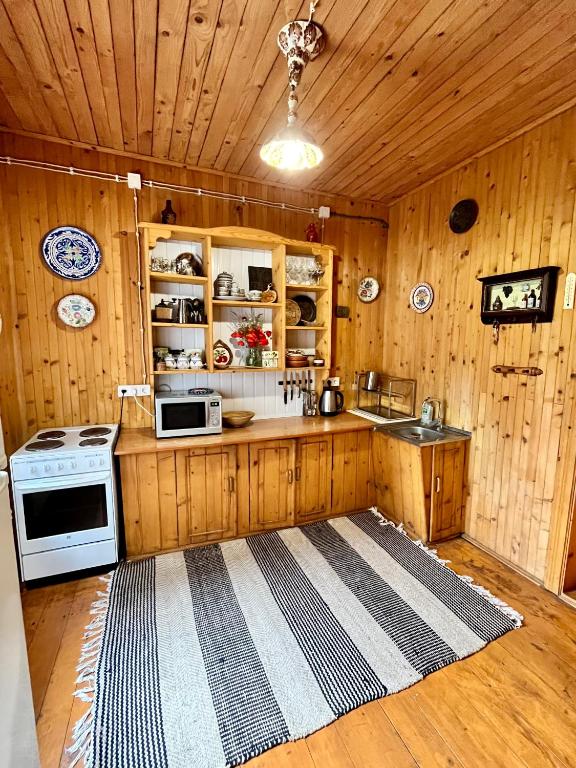 Kuchyň nebo kuchyňský kout v ubytování House Girska Rika