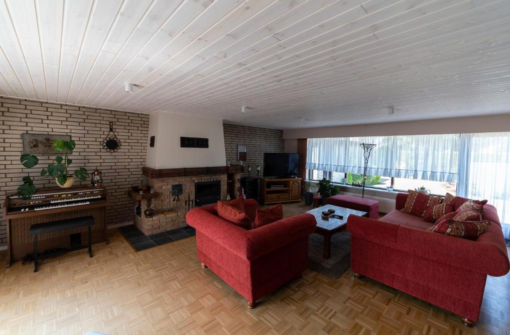 Zona d'estar a HvideHus Aunslev