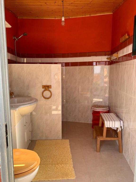 Koupelna v ubytování Casa Nanda