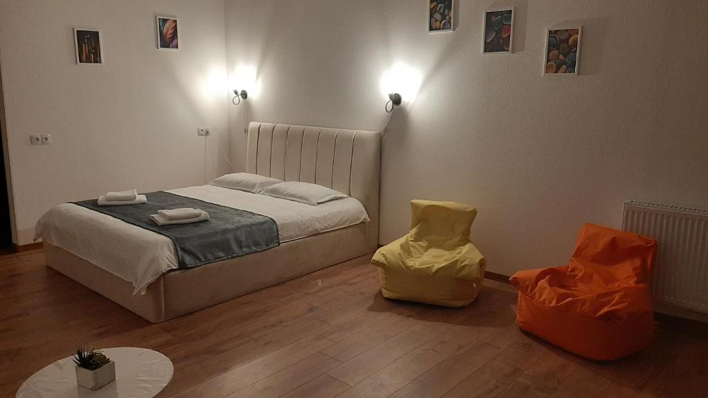 Postel nebo postele na pokoji v ubytování Terkhena