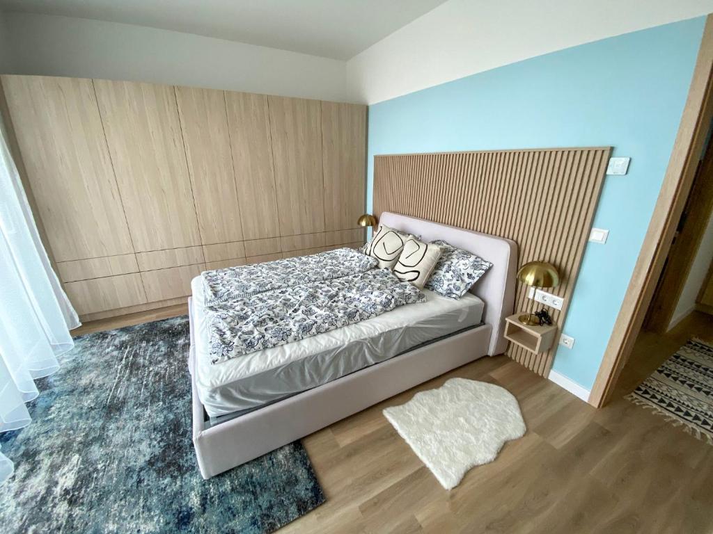 En eller flere senge i et værelse på Platan Garden Beach Balatonboglár 101