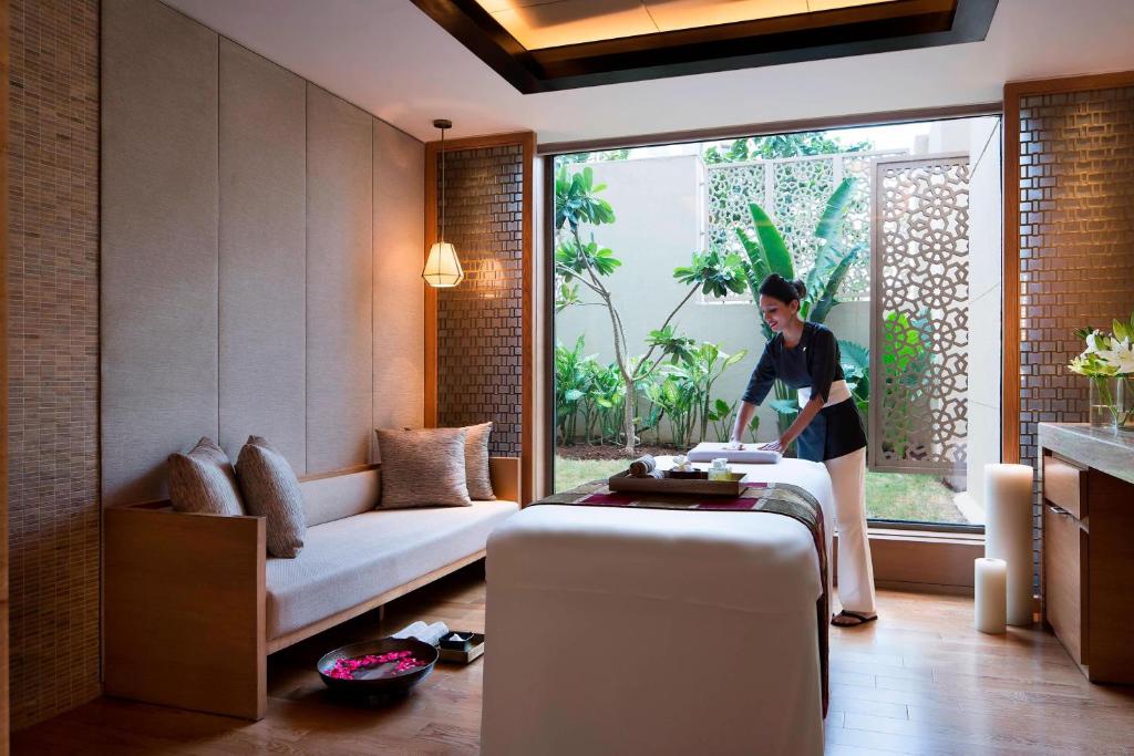 Posezení v ubytování JW Marriott Mumbai Sahar Airport