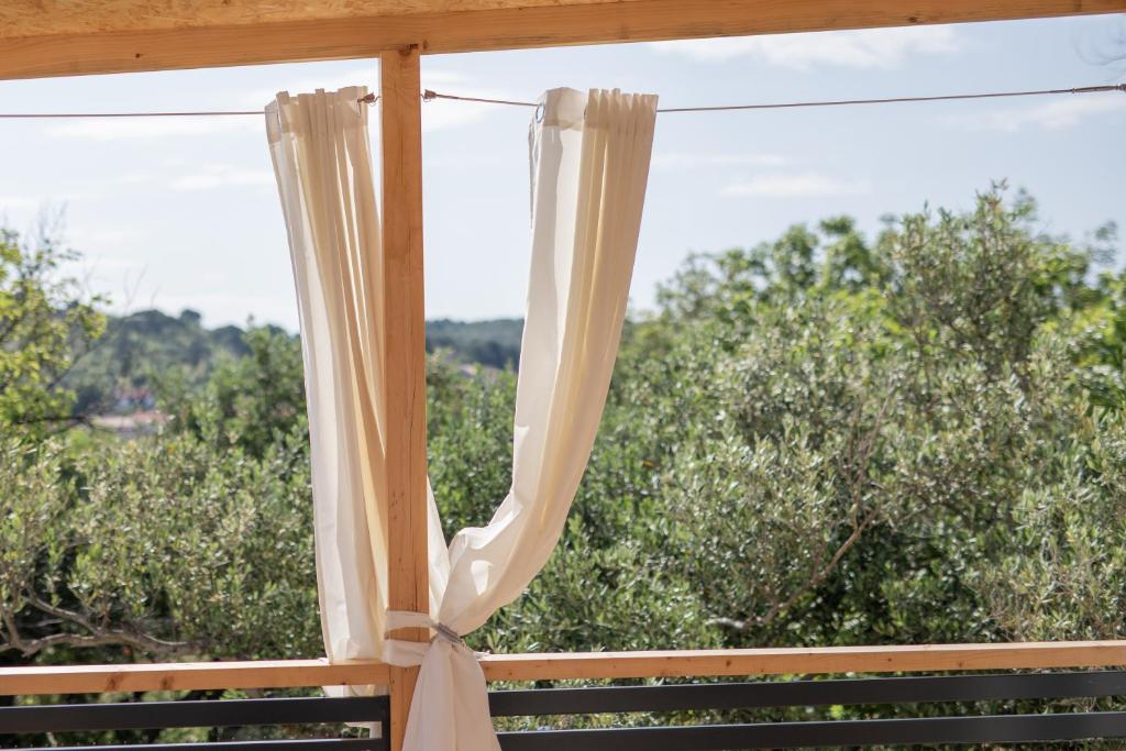 Balkón nebo terasa v ubytování Mobile Home Lana