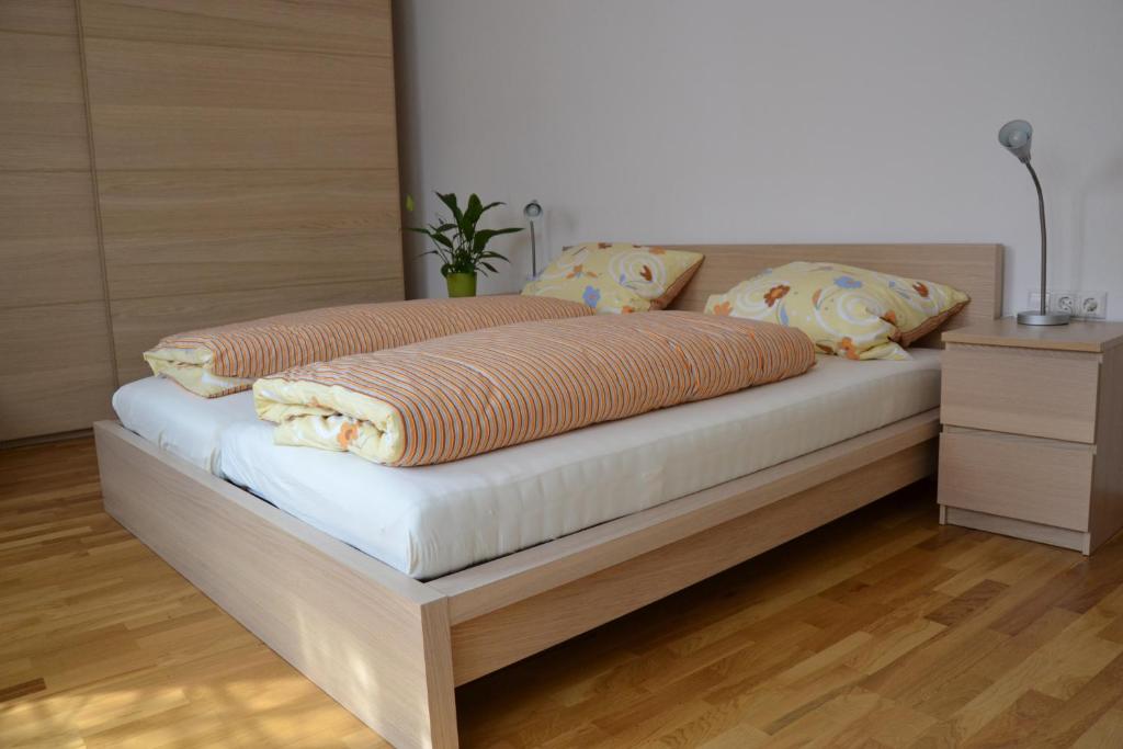 Postel nebo postele na pokoji v ubytování Baumeisterhaus