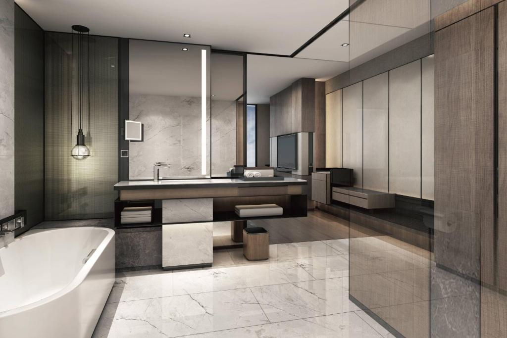Koupelna v ubytování Wuhan Marriott Hotel Hankou