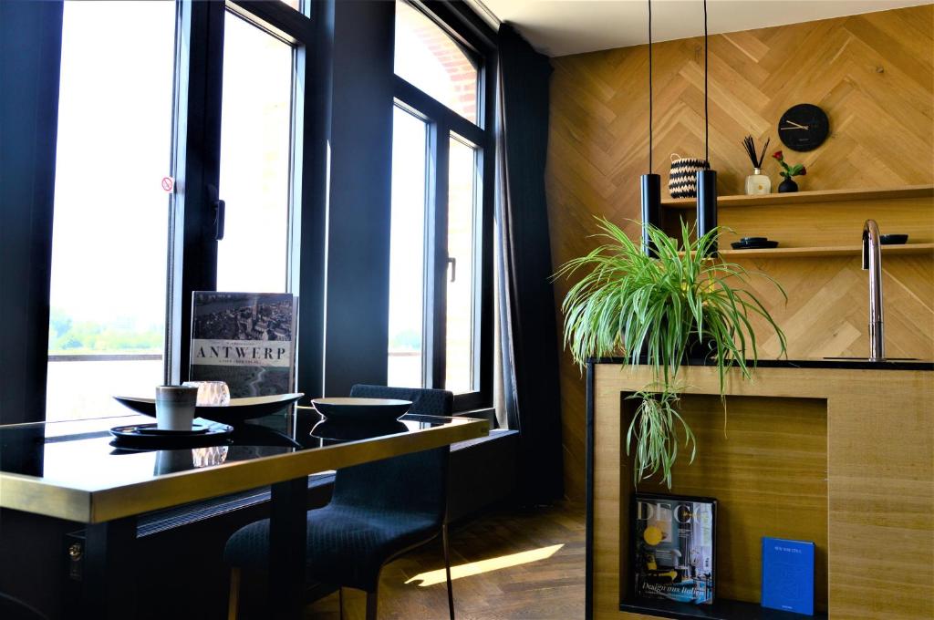 Köök või kööginurk majutusasutuses Kaai11 - Riverview Lofts & Suites
