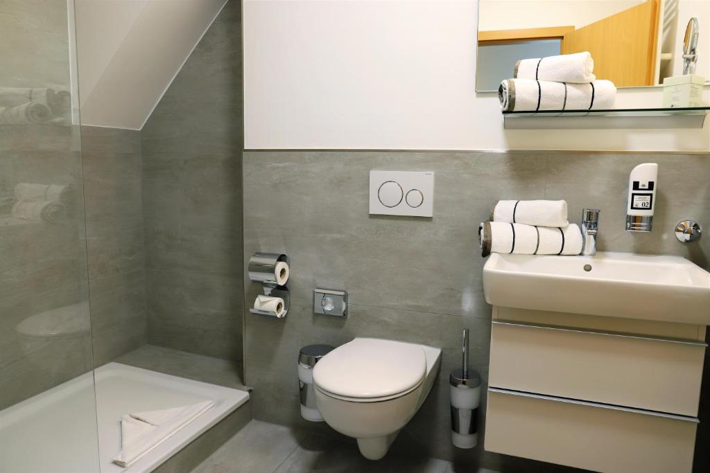 Koupelna v ubytování Hotel Wilhelmshöhe