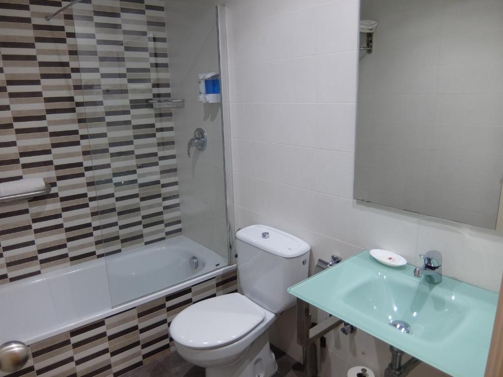 Koupelna v ubytování Hotel Medicis