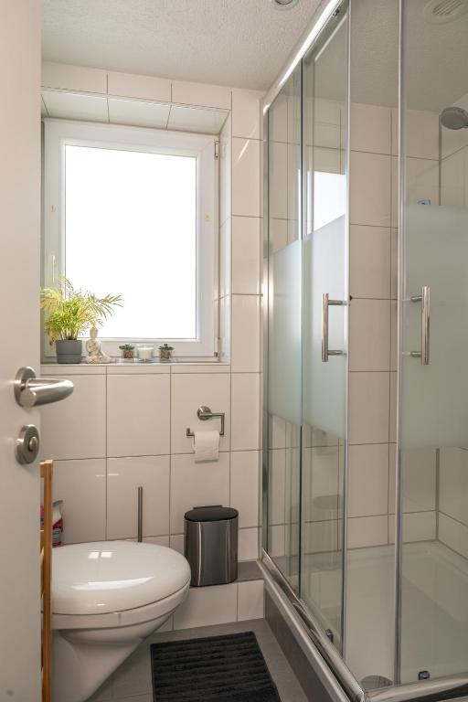 Koupelna v ubytování #2 Großes Zimmer mit Pool und Garten