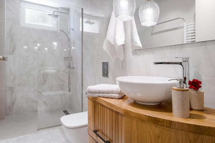 Kúpeľňa v ubytovaní Poly's Villa Lefkada