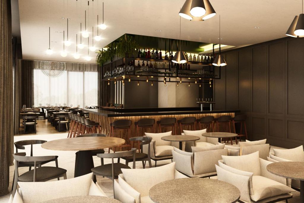 Lounge nebo bar v ubytování Four Points by Sheraton Budapest Danube