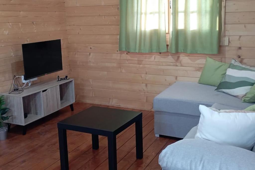 TV a/nebo společenská místnost v ubytování Casa de madera muy acogedora en una zona tranquila