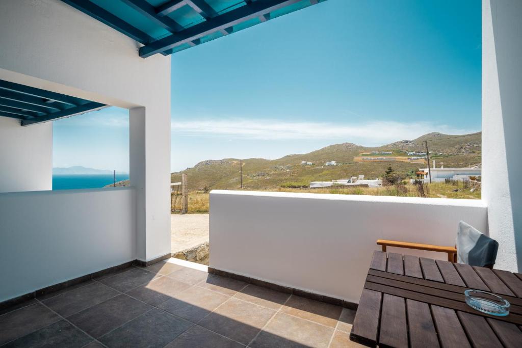 Uma vista geral da montanha ou uma vista da montanha a partir do apartamento