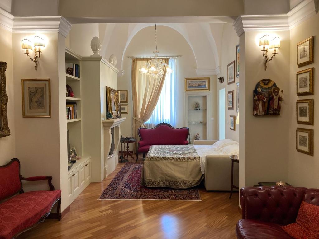 Posezení v ubytování B&B Ai Due Santi