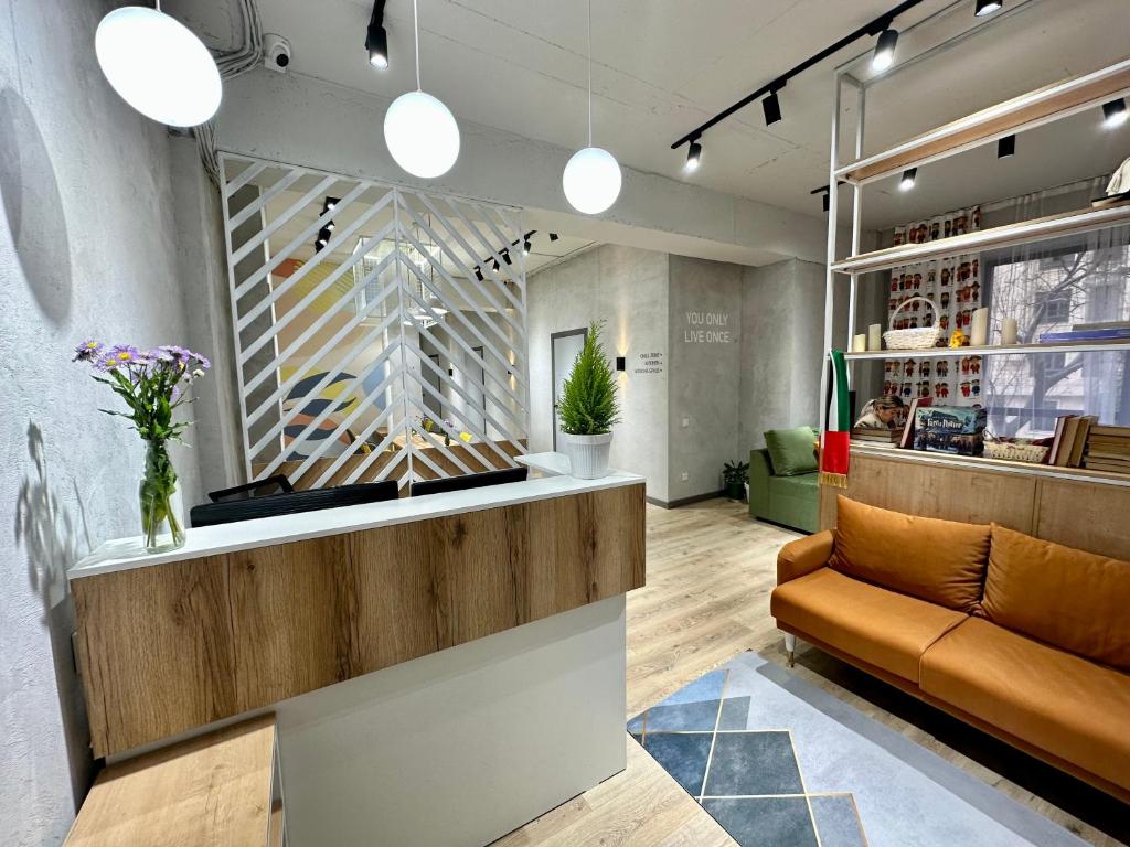 Posezení v ubytování izzzi hostel