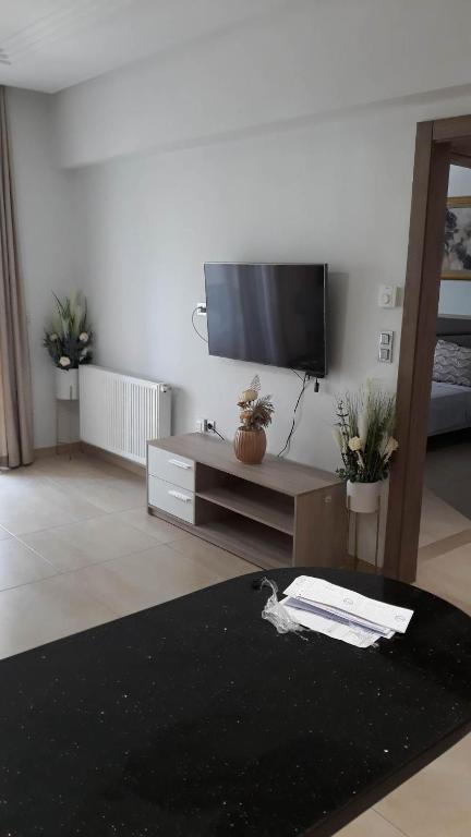 TV a/nebo společenská místnost v ubytování Palm lake resort Folla Monastir